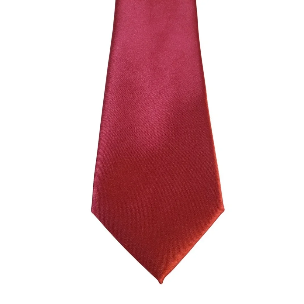 Arrow Mens Tie Necktie Designer Luxury‎ Solid Red Satin Formal Power Preppy